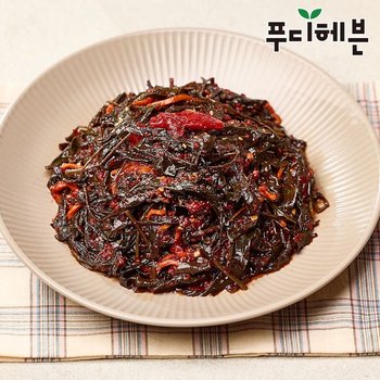 푸디헤븐 항아리반찬 매콤달콤 밥도둑 고춧잎무침 1kg