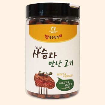 강아지 간식 져키 사슴닭고기 애견용 건강한 304g