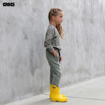 크록스 키즈 핸들잇 아동 주니어 레인부츠 장화 노랑 12803-730