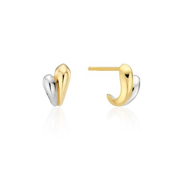 [925 silver] Finger heart earrings (Combi) BH6E45617C9XXX