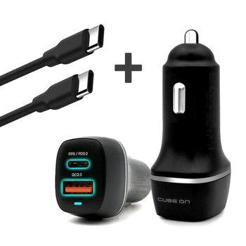 큐브온 케이블 포함 30W 차량용 USB C타입 시거잭 초고속 충전기 JI-102