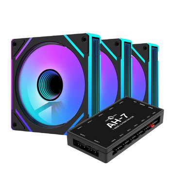 AONE STORM INFINITY PRO-120 ARGB PWM 시스템쿨러 블랙 (3PACK/Controller)