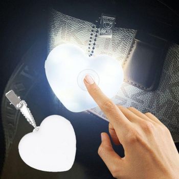 미니 LED 라이트 열쇠고리 가방 장식 하트 모양 소형 조명