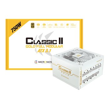 마이크로닉스 Classic II 750W 80PLUS골드 풀모듈러 ATX3.1 화이트 (정격 컴퓨터 파워서플라이)