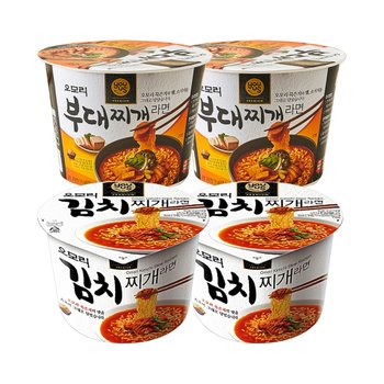 오모리 김치찌개 150g 2개 + 오모리 부대찌개 135g 2개 총4개