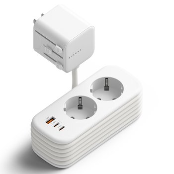 링케 여행용 멀티탭 어댑터 해외 고속 충전 USB 멀티 포트 PD PPS 30W 1.8m 파우치