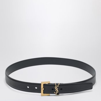 [해외] 그레인 레더 블랙 카산드르 벨트 634440DTI0W/S_YSL-1000