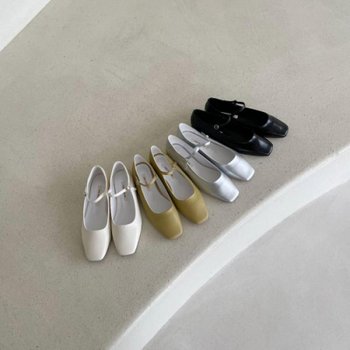 여성 스퀘어 메리제인 단화 플랫슈즈 119575