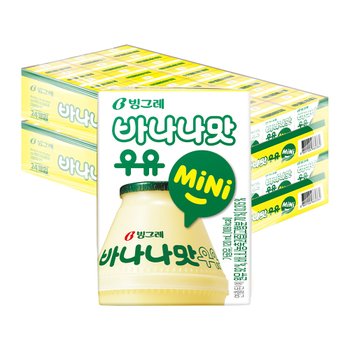 빙그레 바나나맛 우유 미니 120ml 48팩 / 멸균우유