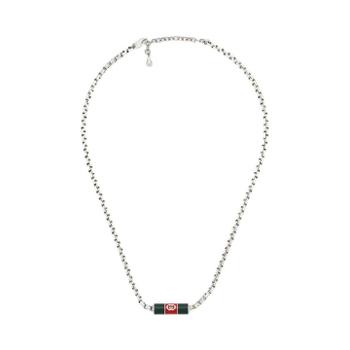 구찌 웹 디테일 네클리스 실버 그린 레드 853880-J89L0-8518