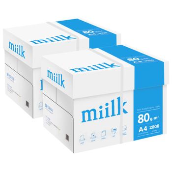 밀크 A4 복사용지(A4용지) 80g 2000매 2BOX[35990281]