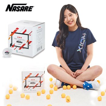 [오늘출발] 나사레 3성 탁구공 120개입 SSNSR120TB01 화이트