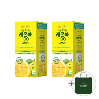 [본사 직영] 티젠 유기농 레몬쏙 14스틱 X 2박스 (4주분)+쇼핑백