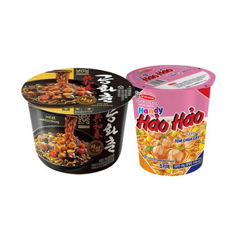 공화춘 짜장 160g 4개 + 하오하오 새우맛 68g 4개 총8개