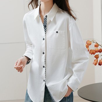 포멜리체크배색롱셔츠 mde2302704