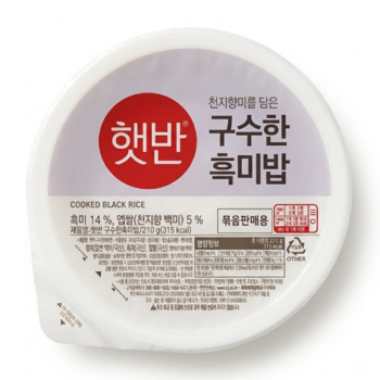 햇반 구수한 흑미밥 210g 36개