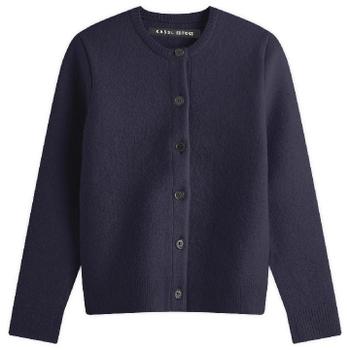 [해외] KASSL Editions 여성 kassl Slim Cardigan Boiled Wool Cardigan Navy