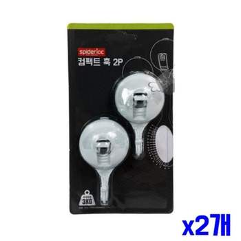 흡착식 089UAE27 화이트 훅 2P x2개 접착식후크 행거 후크걸이