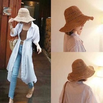 여자 외출 데일리 모자 나들이 클래식 데일리 예쁜 밀 (WFI6QKL)