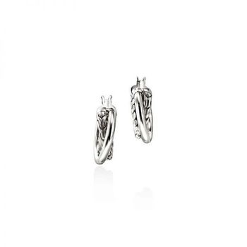 [해외] John Hardy 우먼 JH 에센셜 크로스오버 Hoop 귀걸이 스털링 실버 14.5MM EB98713 1421171
