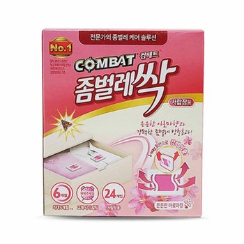 좀벌레퇴치법 컴배트 좀벌레퇴치제 좀벌레약 서랍용 24개입 아로마향 방충효과 최대6개월