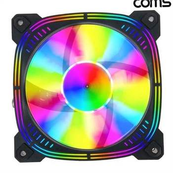 컴퓨터 케이스 쿨러 pc 케이스 팬 레인보우 120mm 저소음 게이밍 시스
