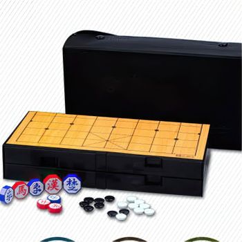 명인 휴대용 접이식 바둑판 장기판 양면자석 바둑장기 바둑알