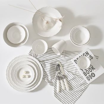 [게이또] 아라베스크 2인 그릇세트 12종_화이트[35387275]