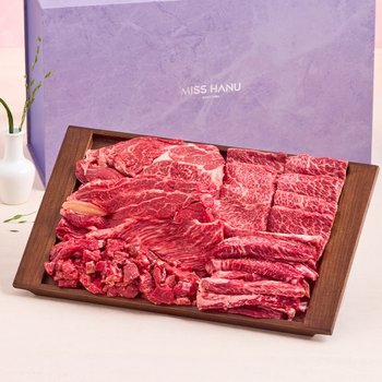 [8월5일부터 순차출고]1++(9)한우 구이선물세트 1kg 시그니처 5 호 (등심 300g, 살치 200g, 갈비살 200g, 국거리 300g)