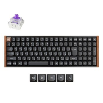 [해외] 키크론 K4 HE QMK 무선 게이밍 키보드 JIS 배열 2.4GHz 블루투스 유선 96%
