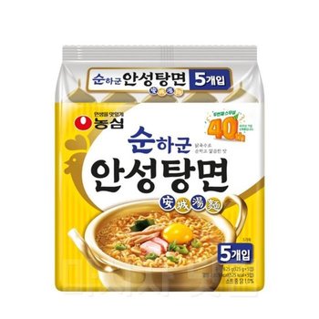 [농심] 순하군 안성탕면 125g 40봉 / 1박스 (11310209)