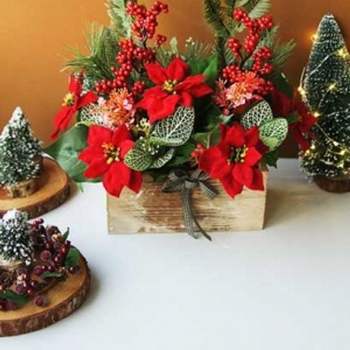 인테리어 조화 화분 빈티지 크리스마스 집들이선물