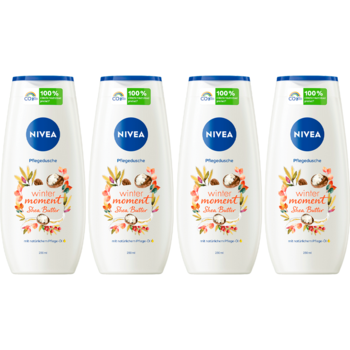 [해외] 독일 내수형 니베아 크림 샤워 윈터 모먼트 시어버터 250ml 4팩