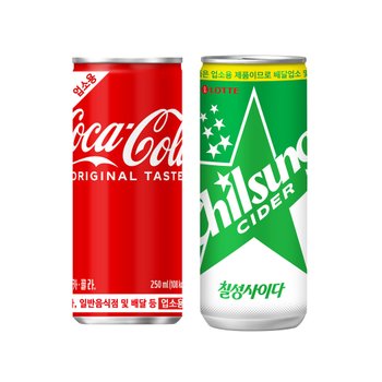 [오늘출발] 코카콜라 15개 칠성사이다 15개 245ml 30캔 [업소용]