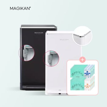 매직캔 쓰레기통 휴지통 히포2크롬 오토실링 21L+전용리필 20개 냄새차단 페달형 저소음