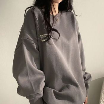 여자 루즈핏 레터링 라운드 심플 맨투맨 DMESW TSA STS14329642_P384862420