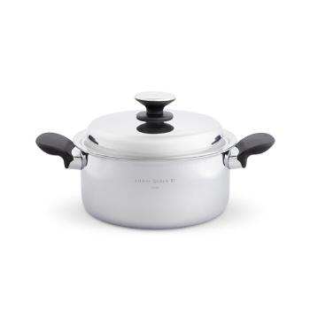 암웨이 퀸 Ti 대형 소스팬 3L 통3중 양수냄비 스테인리스냄비 스텐냄비 찜 삶기 눈금