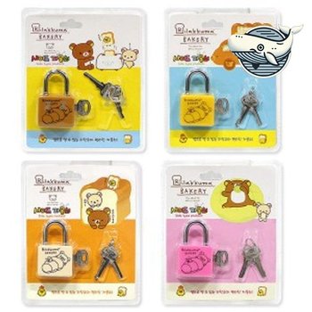 리락쿠마 열쇠 도난 방지 자물쇠 귀여운 캐릭터 미니자물쇠 자전거열쇠자물쇠 녹방지열쇠