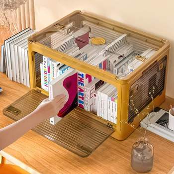 바퀴달린 투명접이식리빙박스 특대형(약110L) 캠핑테이블 캠핑수납 캠핑소품 캠핑준비물