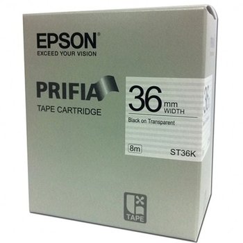 [VC70698N]브라더 라벨테이프 ST36K.36mm/투명/흑글씨.1개