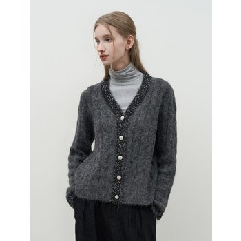 에브리데이]스팽글 V넥 버튼 가디건 (EB4CK033D)