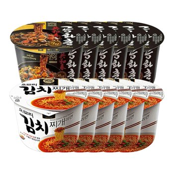 오모리 김치찌개 150g 6개 + 공화춘 짜장 160g 6개 총12개