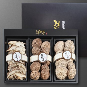 건해몽 장흥 버섯 눈꽃세트 2호(표고버섯 슬라이스 130g / 흑화고 150g / 백화고 170g)