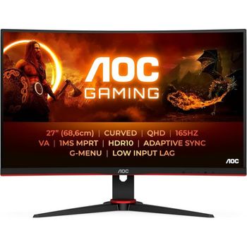 [해외] 영국 AOC 모니터 Gaming CQ27G2SE - 27 Inch QHD Monitor 165Hz VA 1ms FreeSync Premium Low In