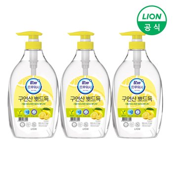 참그린 트루워시 구연산 뽀드득 주방세제 용기 1kg X 3개 (레몬향/오렌지 택1)