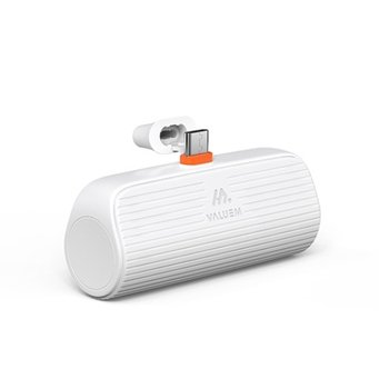 밸류엠)PD 20W 고속 CP 일체형 미니 도킹 보조배터리-5000mAh C타입