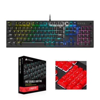 커세어 K60 RGB PRO PBT 한글 키캡 (비올라축레드)