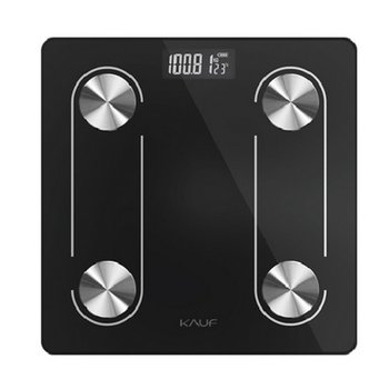 카프)스마트폰 애플리케이션 연동 4극 스마트 체중계 KF-SIBS100 블랙