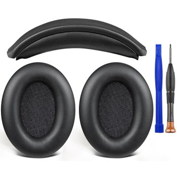 [해외] SOULWIT 이어패드 + 헤드밴드 세트 Sony WH-1000XM3 오버이어 헤드셋 교체 키트 블랙