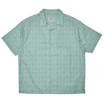 [신세계백화점][아크메드라비] A LOGO MONOGRAM PATTERN OPEN COLLAR SHIRT MINT - A로고 모노그램 셔츠